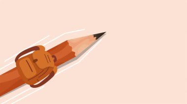 Renkli Eğitimli Çocuklar İçin Mutlu ve Heyecanlı Okul Günlerine Dönüş Animasyonu