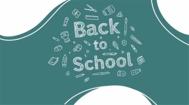 Okul video öğrencilerine eğlenceli animasyonlar ve arka plan için çalışma süsü