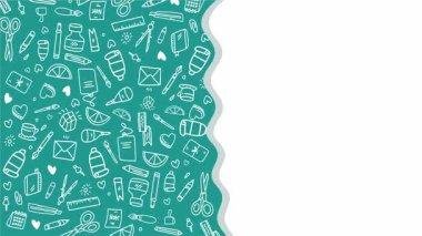 Okul video öğrencilerine eğlenceli animasyonlar ve arka plan için çalışma süsü