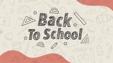 Okul video öğrencilerine eğlenceli animasyonlar ve arka plan için çalışma süsü