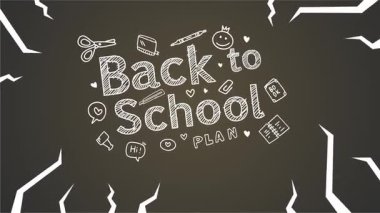 Okul video öğrencilerine eğlenceli animasyonlar ve arka plan için çalışma süsü