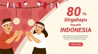 17 Ağustos 'ta Endonezya' nın Bağımsızlık Gününü Gururlu Ruhlar Birliği Ulusal Kahramanlar Kırmızı Beyaz Bayrak Arkaplanıyla Kutlayın