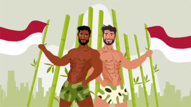 Endonezya 'nın Bağımsızlık Günü' nün coşkulu ruhunu güçlü görseller, vatansever müzikler ve ulusun kırmızı ve beyaz gururuyla kutlayın.