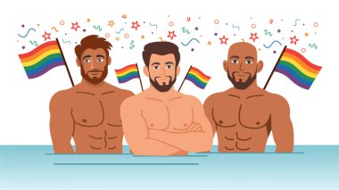 Gay çift. Igbt Gay Onur Yürüyüşü.