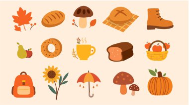 Sonbahar sezonu Icon set