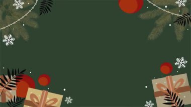 Noel ağacı ve topları arka plan.