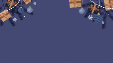 Mutlu yıllar ve kar taneleriyle mutlu noeller.