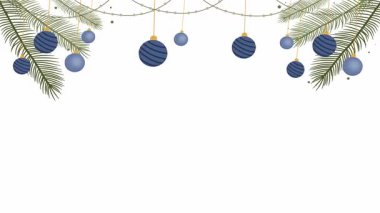 Işık vektör illüstrasyon tasarımlı noel ağacı dalları