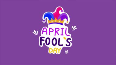 Mutlu aptallar günü vektör arkaplanı.