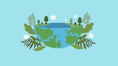 Dünya gezegeni toprak ve bitki