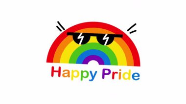 Mutlu Igbt gurur gökkuşağı. vektör illüstrasyonu
