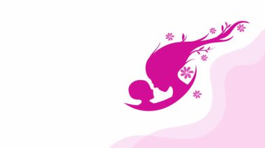 Bebek kız silueti. vektör kartı.