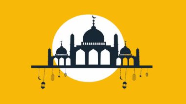 Cami simgesi. Ramazan sembolü. vektör