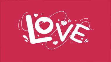 Aşkın vektör çizimi. harf kartı.