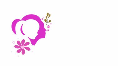 Güzel kadın saç logosu şablonu vektörü