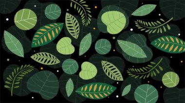 Yapraklar ve dallarla kusursuz desen. vektör illüstrasyonu