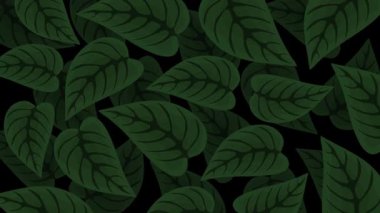 Tropikal yapraklarla kusursuz desen. Vektör illüstrasyonu.