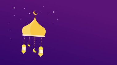 Ramazan Mübarek İslami Fener Ay vektör çizimi tasarımı