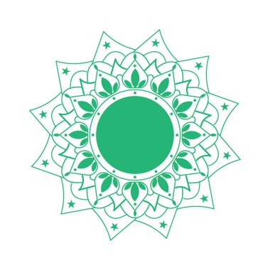 Mandala şeklinde dairesel desen. 