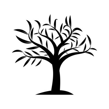 Yapraklı ağaç silueti