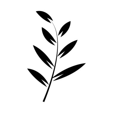 Siyah siluet yaprak vektör tasarımı çizerName.