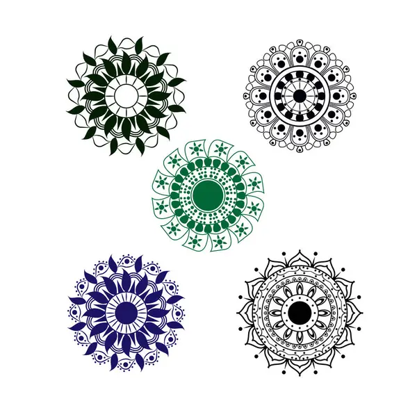 Dekoratif mandala seti.