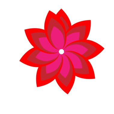 Kırmızı çiçek tasarımı illüstratör siluet tasarımı.