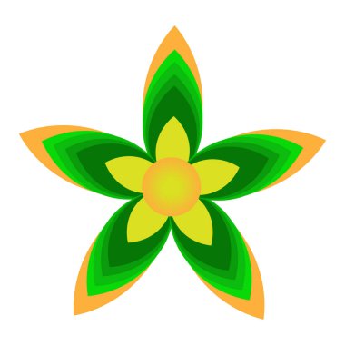 çiçek basit simgesi. Vektör çizim