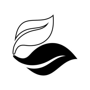 Yaprak vektörü siluet sanat resimleme simgesi .