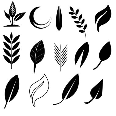 Yaprak vektörü siluet sanat resimleme simgesi .