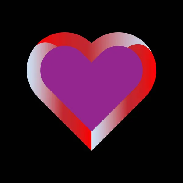 Geçmişi olan Clourful Heart şekli tasarımı.