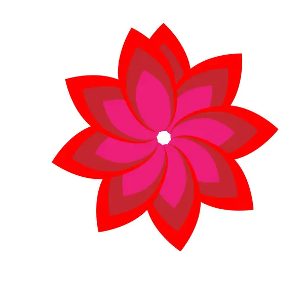 Kırmızı çiçek tasarımı illüstratör siluet tasarımı.