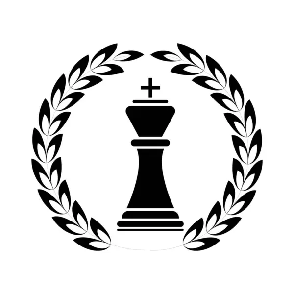 logo tasarımı için vektör satranç taşı, kral simgesi illüstrasyonu