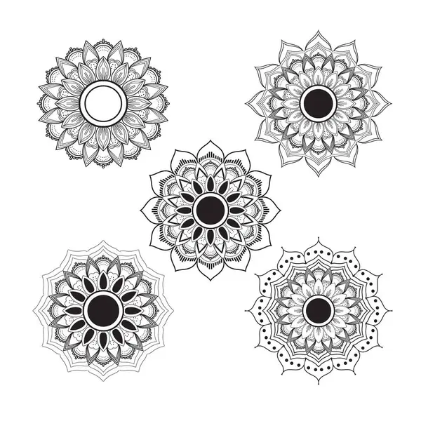 Boyama kitabı için mandala bohçası.