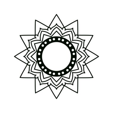 izole edilmiş dekoratif mandala tasarım vektör çizimi