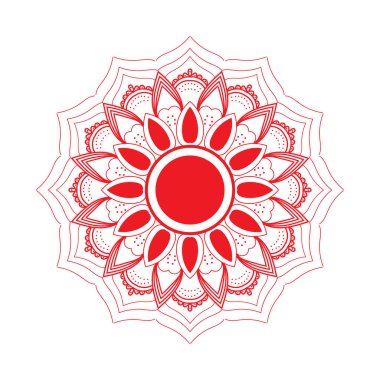 mandala tasarım ögesi ikon vektör illüstrasyon tasarımı