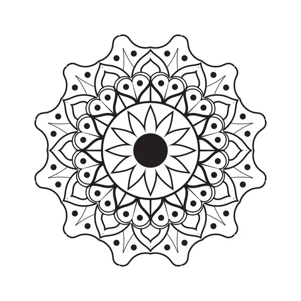Beyaz arkaplanda mandala deseni