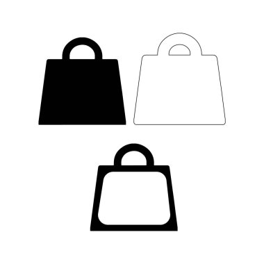 alışveriş çantası simgesi seti