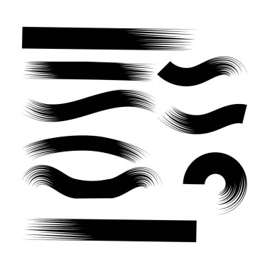 Bir dizi soyut siyah arsız efekt