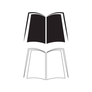 Kitap eğitimi logo şablonu vektör illüstrasyon tasarımı