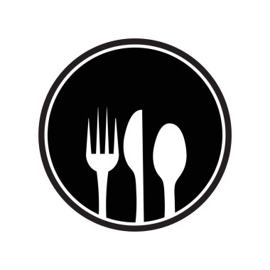 Çatal bıçak takımları ve simge vektör illüstrasyonu