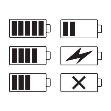 pil simgesi ayarlayın. Vektör çizimi.