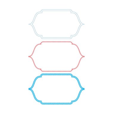 Üç boş pankart seti