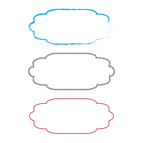 Farklı şekillerde üç konuşma baloncuğu.