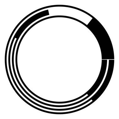 Dairesel geometrik element. radyal, yayılan şekil, eşmerkezli element.