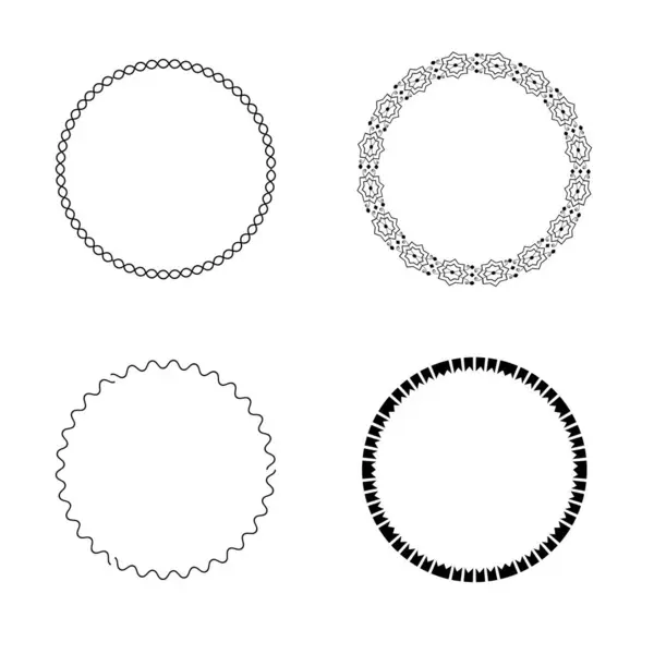 Vektör kümesi yuvarlak çerçeve.
