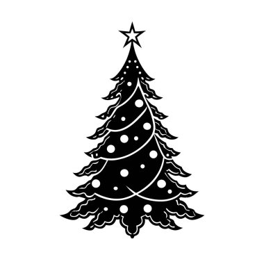 Mutlu noeller ağaç izole edilmiş vektör çizimi