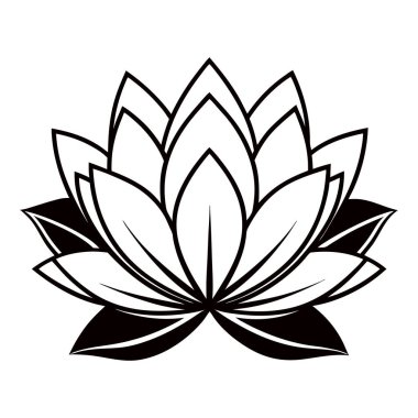 Nilüfer çiçeği, ikon vektör çizimi