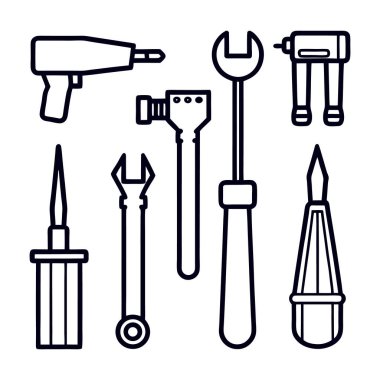 vektör inşaat araçları seti