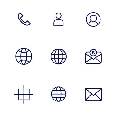 9 set basit düzenlenebilir simgeler